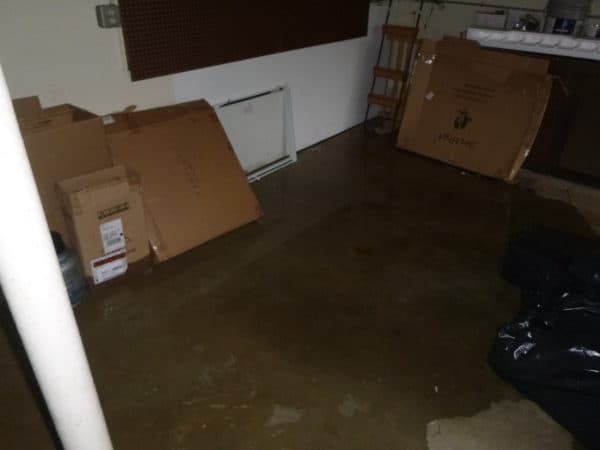 flood damage cleanup in Basement